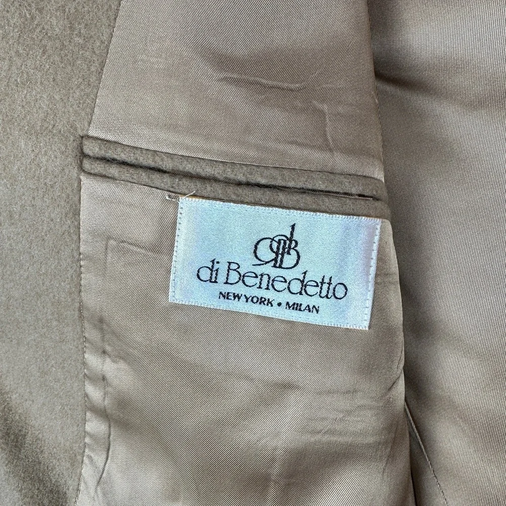 Di Benedetto 70% Camel Hair Blazer Men's 40R Brown Tan Jacket Wool Blend USA